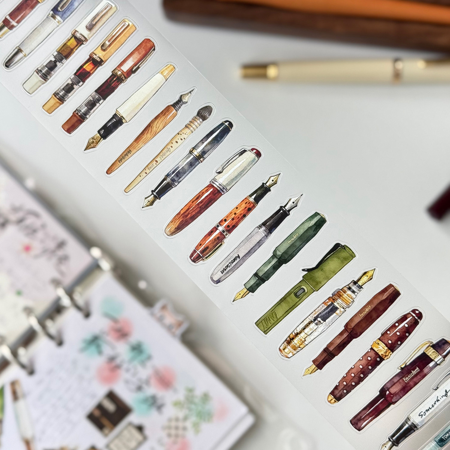 Vintage Collectible Pens - เด็งเด็ง สตูดิโอ วินเทจ ดรีมมี่ เพ็น คอลเลคชั่นเทปกระดาษวาชิสำหรับทำการ์ด