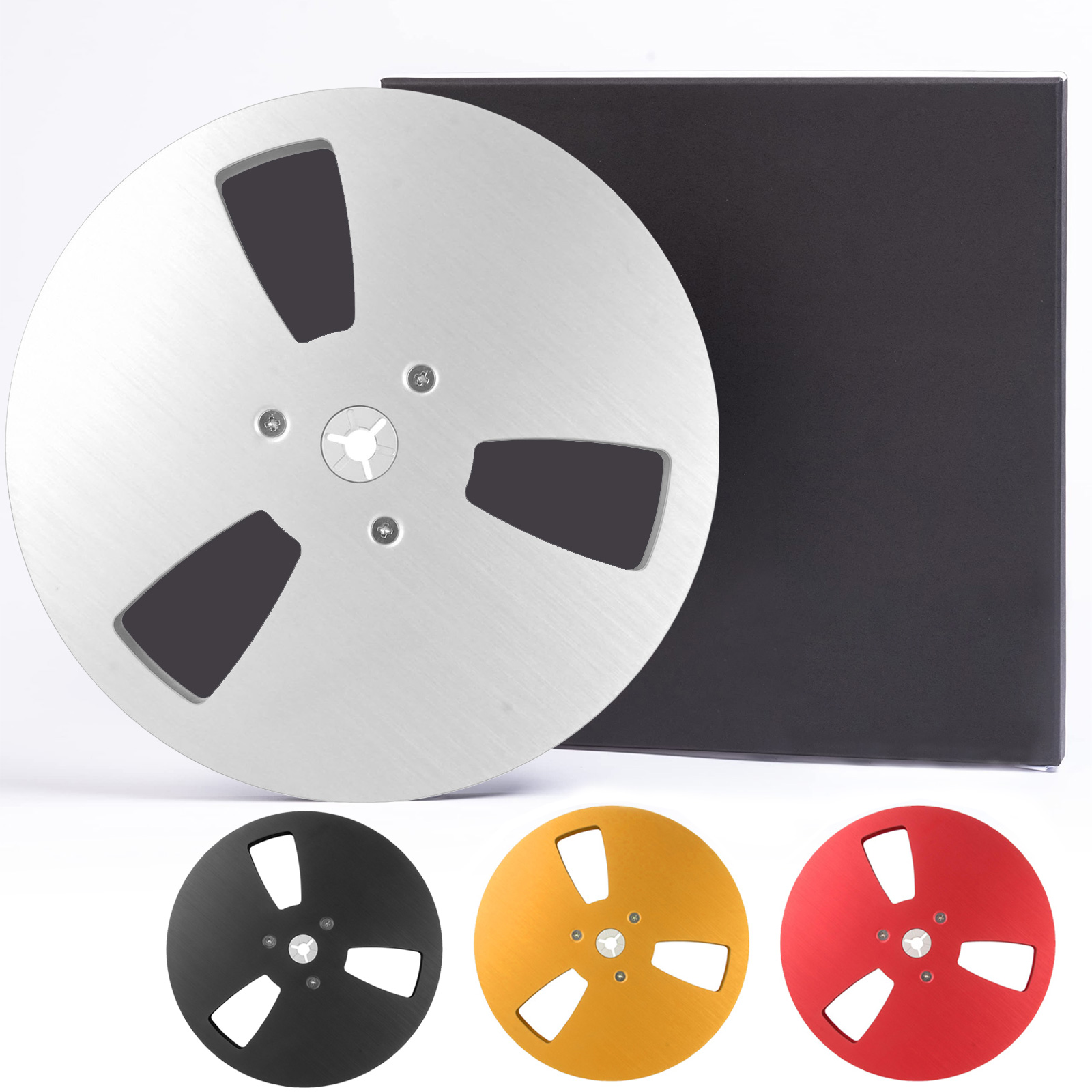 Super 8 Film Reel - รอกเทปขนาด 1/4 7 นิ้ว, รอกเทปอะลูมิเนียมอัลลอยแบบเปิดพร้อมรูสำหรับม้วนเทป 3