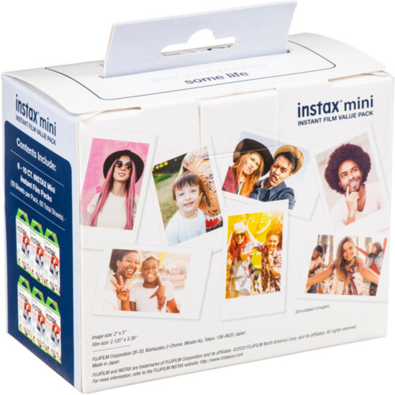 Super 8 Film Reel - ฟิล์มฟูจิฟิล์ม Instax ขนาดเล็ก50/60แผ่นขอบสีขาว Instax Mini 12