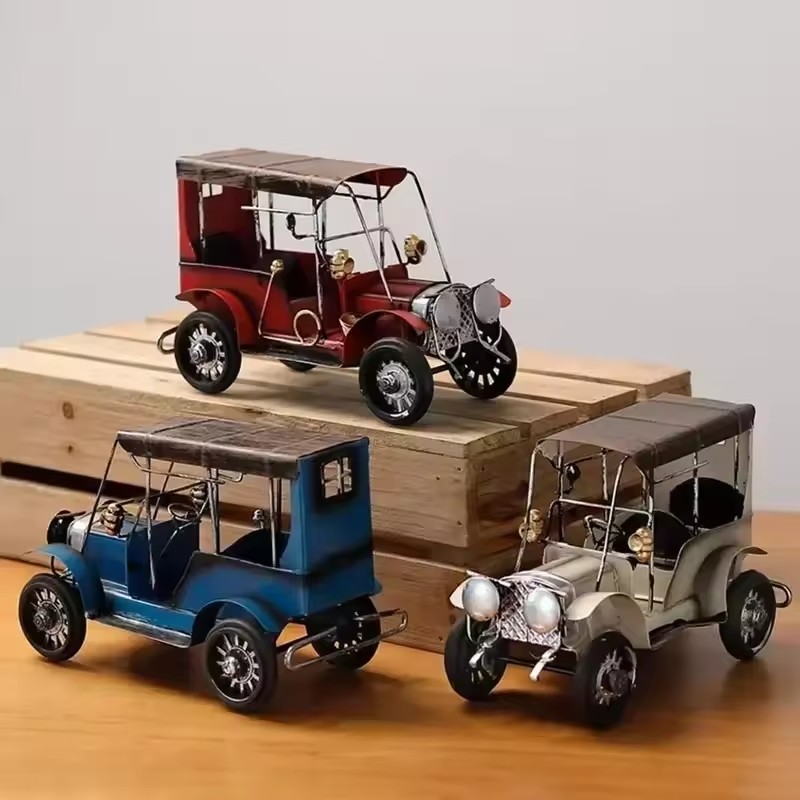 Vintage Collectible Cars - Retro Nostalgic ดีบุกโบราณรถ Art Creative อุปกรณ์ตกแต่งบ้านเดสก์ท็อปเครื่องประดับของเล่นเด็กของขวัญ