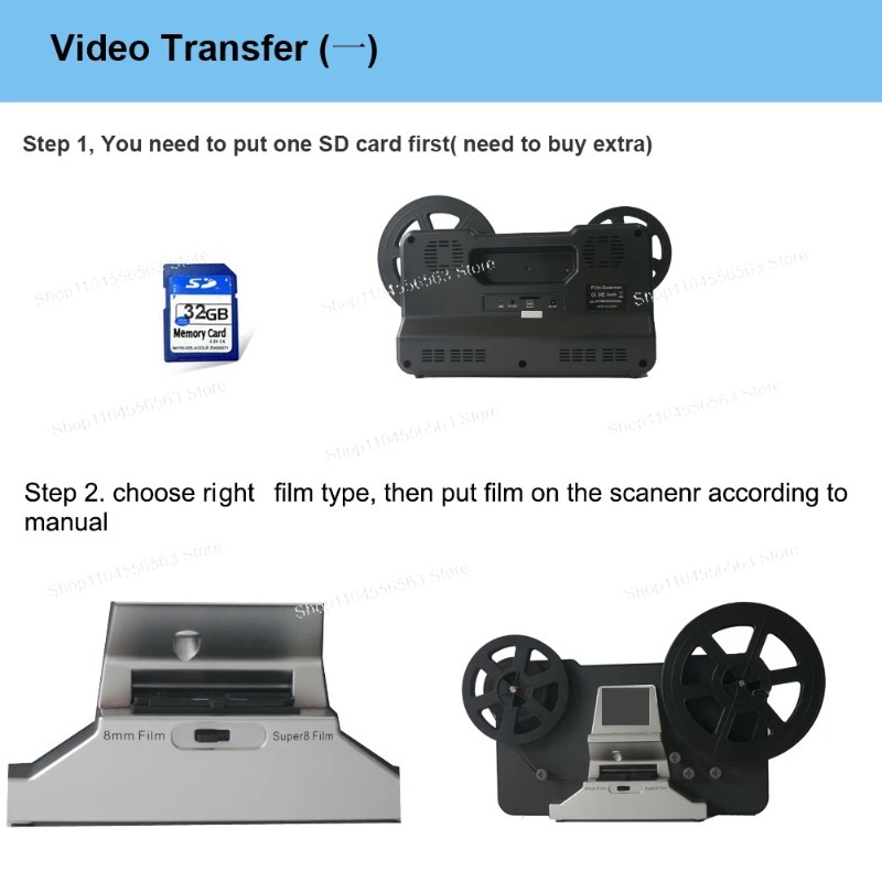 เครื่องสแกนฟิล์มดิจิตอล Winait - Super 8 Film Reel บทวิจารณ์และราคา