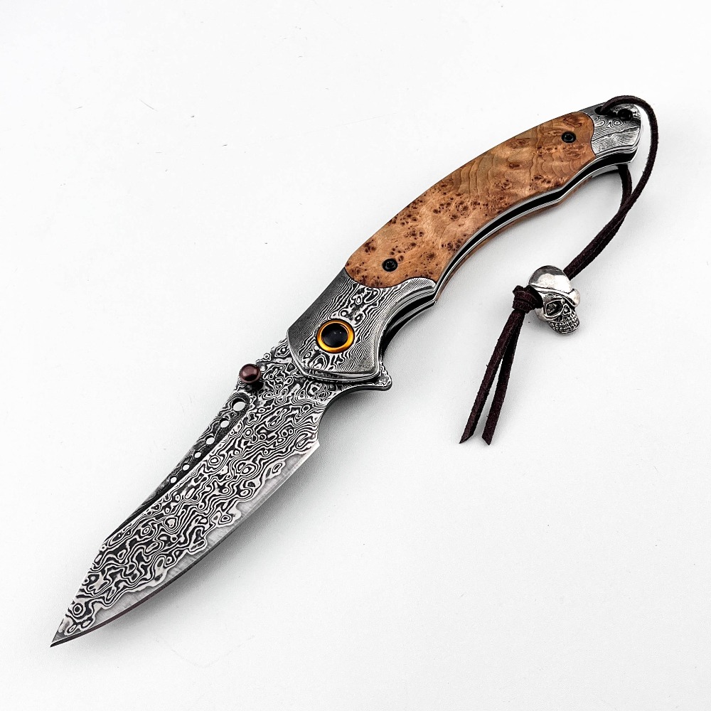 มีดพับลายดามัสกัส ความแข็งสูง  - Vintage Collectible Pocket Knives บทวิจารณ์และราคา
