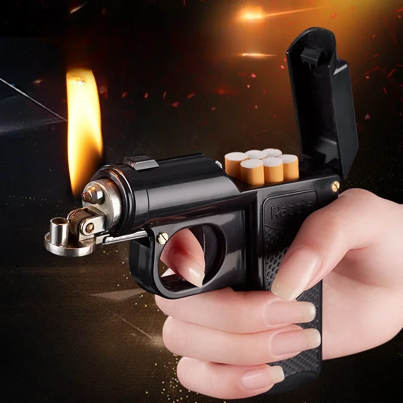 ไฟแช็กทรงปืนวินเทจ กันลม ทำจาก - Vintage Collectible Guns บทวิจารณ์และราคา
