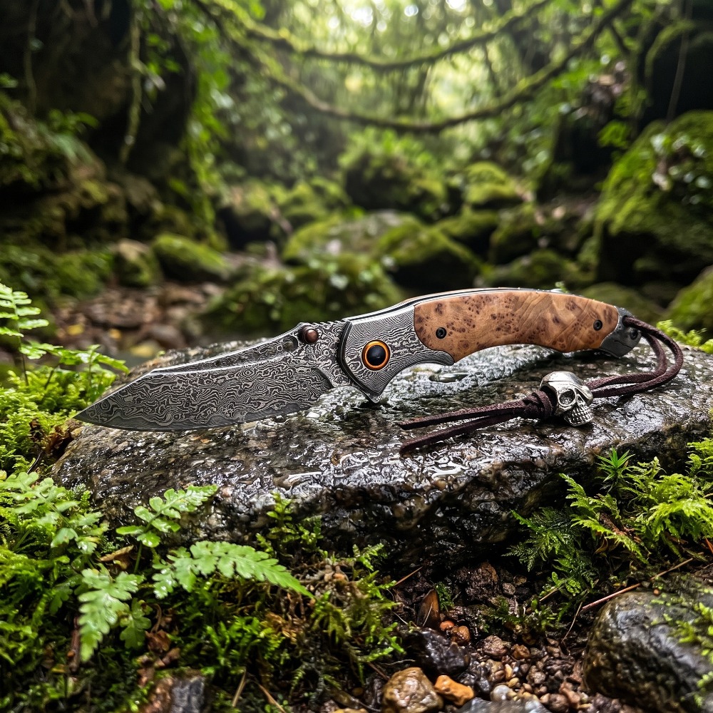 มีดพับลายดามัสกัส ความแข็งสูง  - Vintage Collectible Pocket Knives บทวิจารณ์และราคา