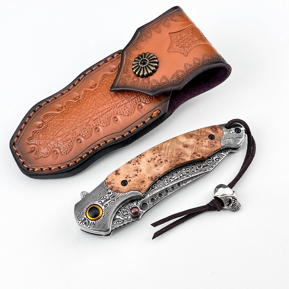 มีดพับลายดามัสกัส ความแข็งสูง  - Vintage Collectible Pocket Knives บทวิจารณ์และราคา