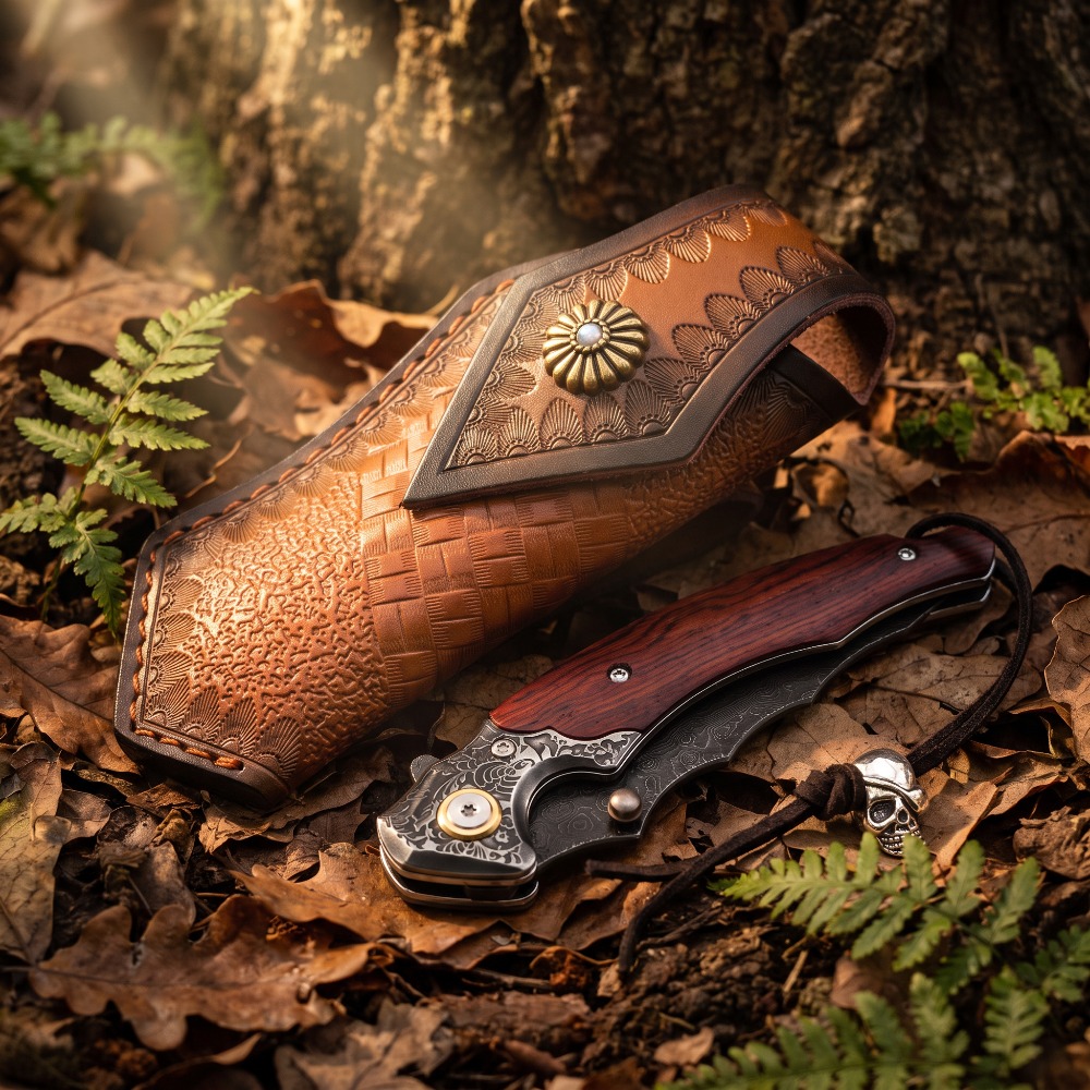 มีดพับลายดามัสกัสแกะสลักสไตล์ว - Vintage Collectible Pocket Knives บทวิจารณ์และราคา