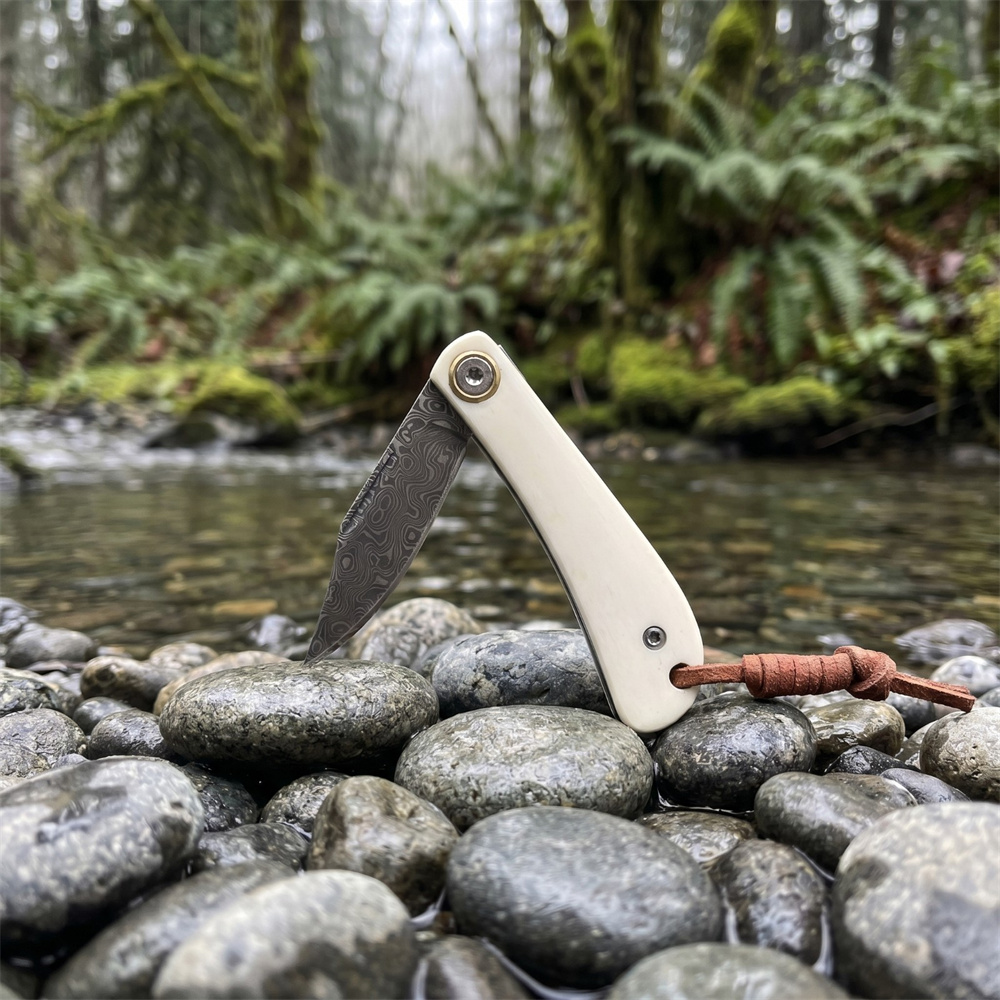 มีดพับวินเทจลายดามัสกัส ด้ามทำ - Vintage Collectible Pocket Knives บทวิจารณ์และราคา